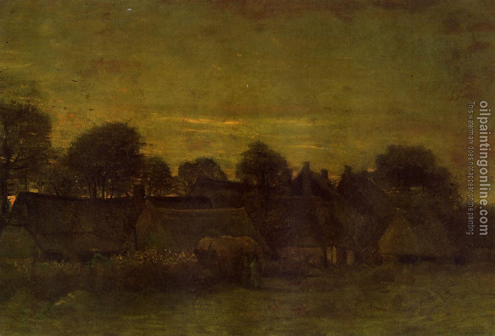 Gogh, Vincent van - Village at Sunset